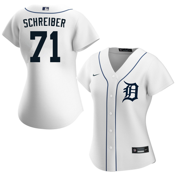 Nike Women #71 John Schreiber Detroit Tigers Baseball Jerseys Sale-White